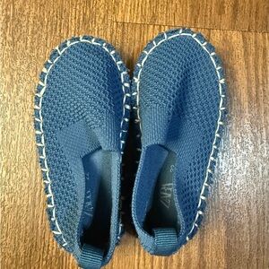 ZARA Blue Knit Espadrille Toddler Shoes Size 22 Size 6 7